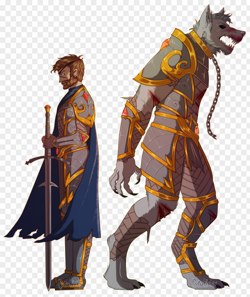 Knight Robe Middle Ages Costume Design PNG