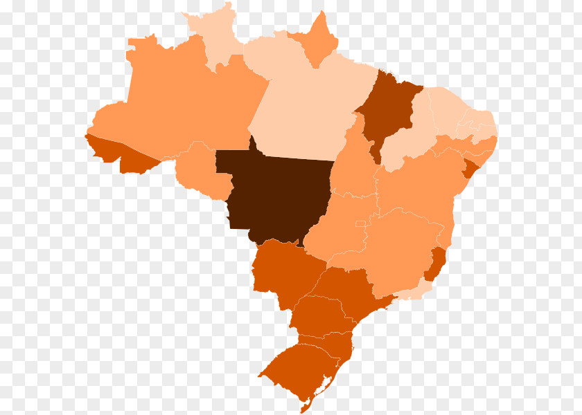 Brazil Blank Map Vector PNG