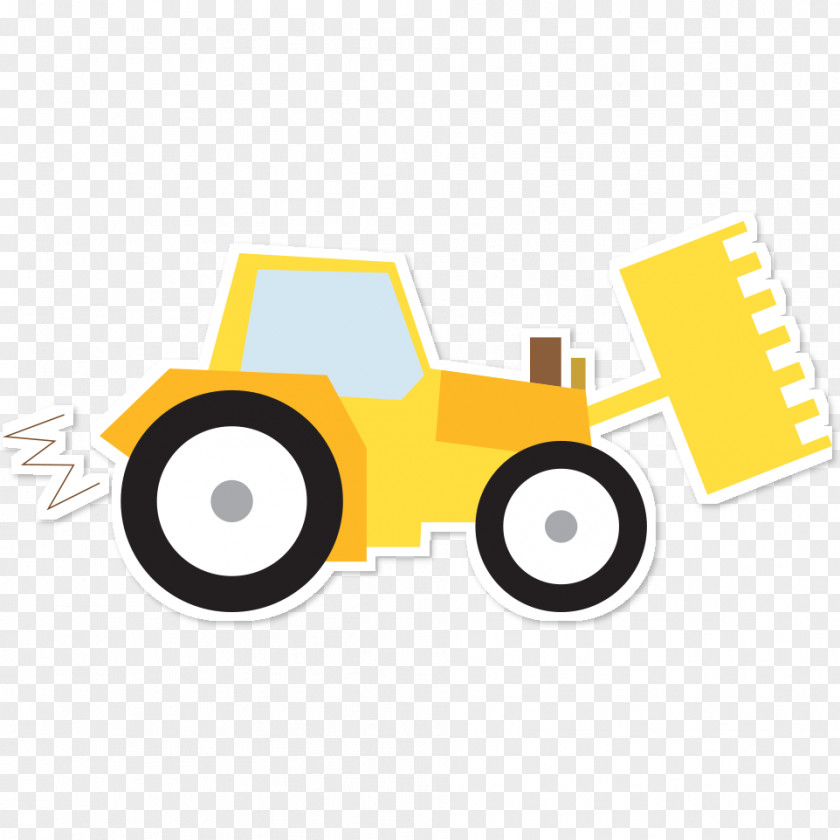 Cartoon Posters Adhesive Art Sticker Yellow Loader PNG