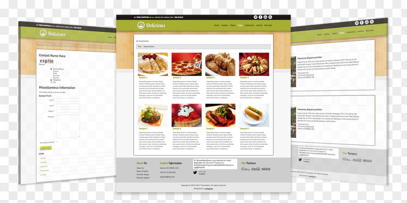 Delicious Web Page Display Advertising Computer Software PNG