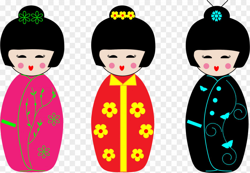 Japan Japanese Dolls Kokeshi Clip Art Language PNG
