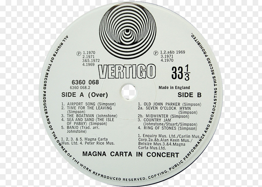 Record Label Phonograph Compact Disc Vertigo Records Gentle Giant PNG