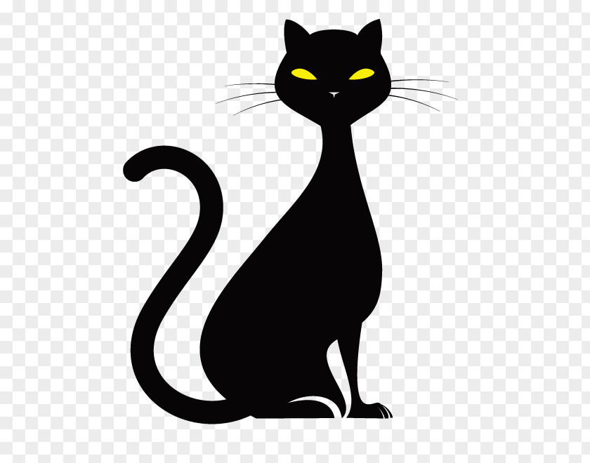 Vector Black Cat AutoCAD DXF Decal PNG