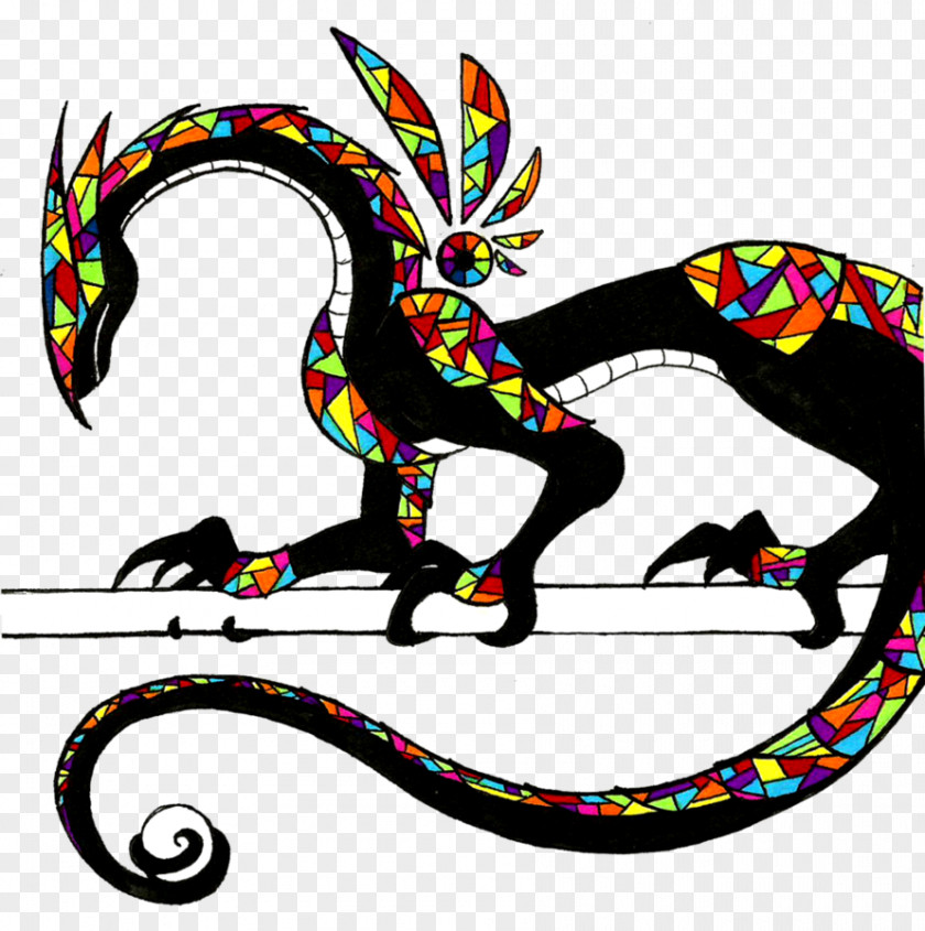 Dragon Color Wheel Drawing PNG