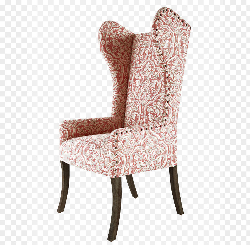Pattern Armchair Wing Chair Table Fauteuil Couch PNG