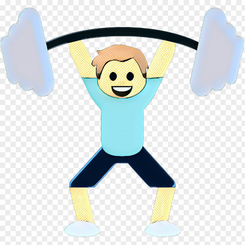 Smile Weightlifting Pop Art Retro Vintage PNG