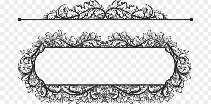 Black And White Art Ornament Pattern PNG