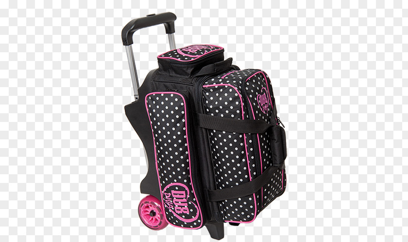 Black/Pink/White DotsSport Specific Bags Polka Dot Backpack Hand LuggagePink Bowling Bag DV8 Diva Dots Double Roller PNG