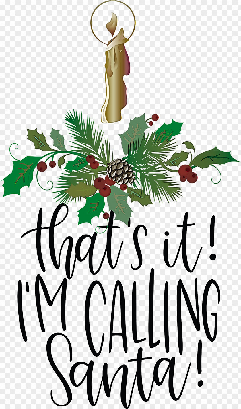 Calling Santa Christmas PNG