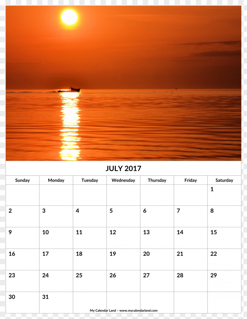 Gorgeous Desk Calendar June 0 July 1 PNG