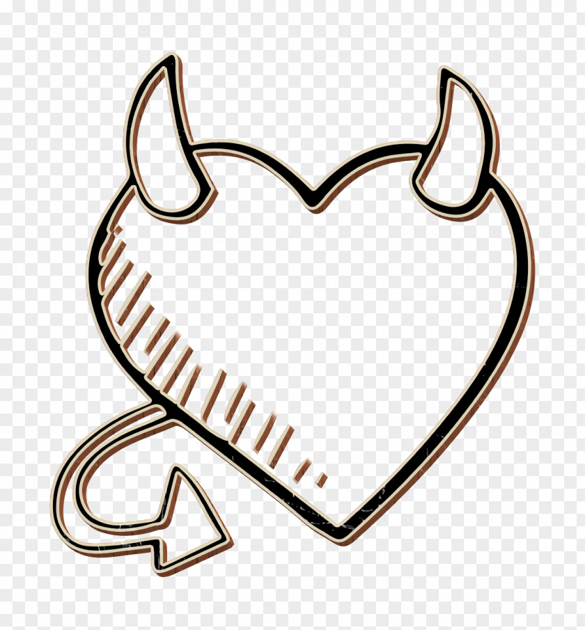 Icon Devil Hand Drawn Love Elements PNG