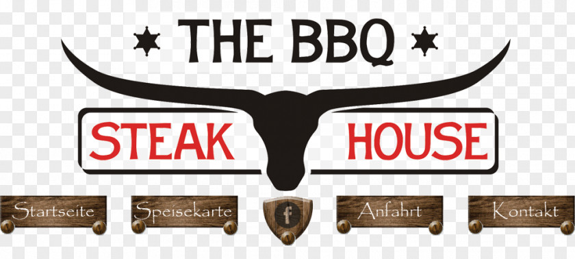 Steak House Cattle Logo Brand Font PNG