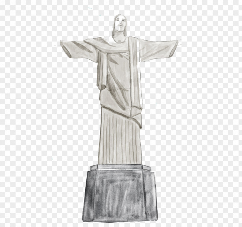 Watercolor, Like Jesus Christ The Redeemer Zumbi, Rio De Janeiro Euclidean Vector Monument PNG