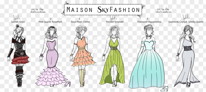 Dress Gown Fashion Design Pattern PNG