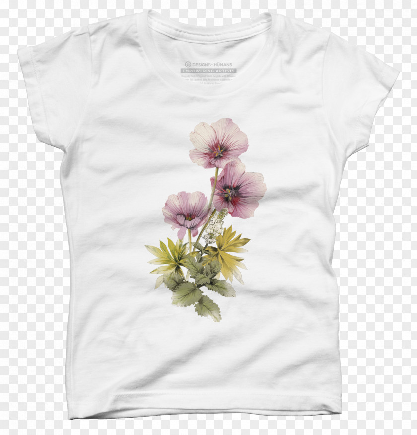 Geranium Design By Humans T-shirt Violet PNG