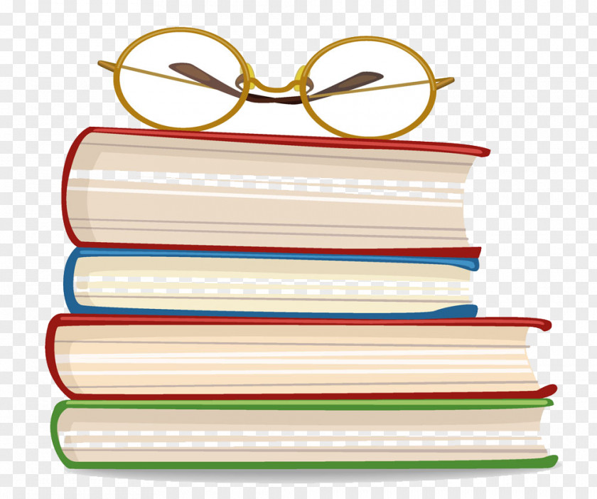 Glasses On A Pile Of Books Book Euclidean Vector Adobe Illustrator PNG