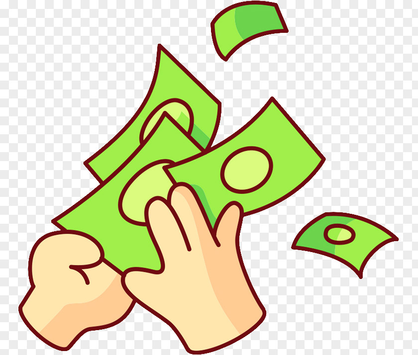 Hands Counting Money Hand-painted Simple Pen Google Clip Art PNG