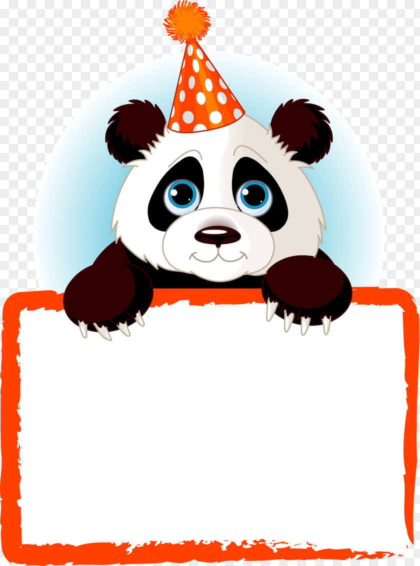 Panda Label Giant Birthday Cake Clip Art PNG