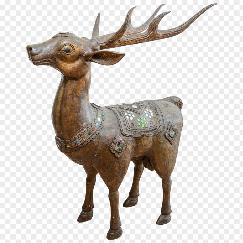 Statue Of Deer Elk Reindeer PNG