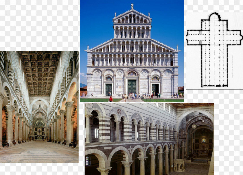 Cathedral Pisa Piazza Dei Miracoli Medieval Architecture Building PNG