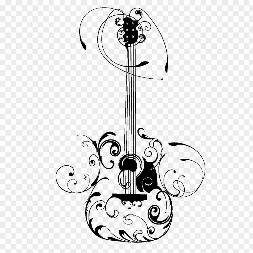 Drawing Electric Guitar Art Sketch PNG