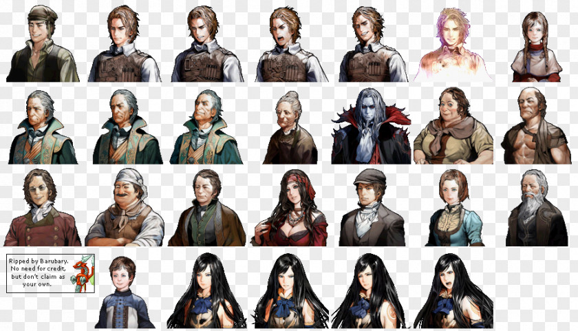 Castlevania: Order Of Ecclesia Tactics Ogre: Let Us Cling Together Portrait Character Model Sheet PNG