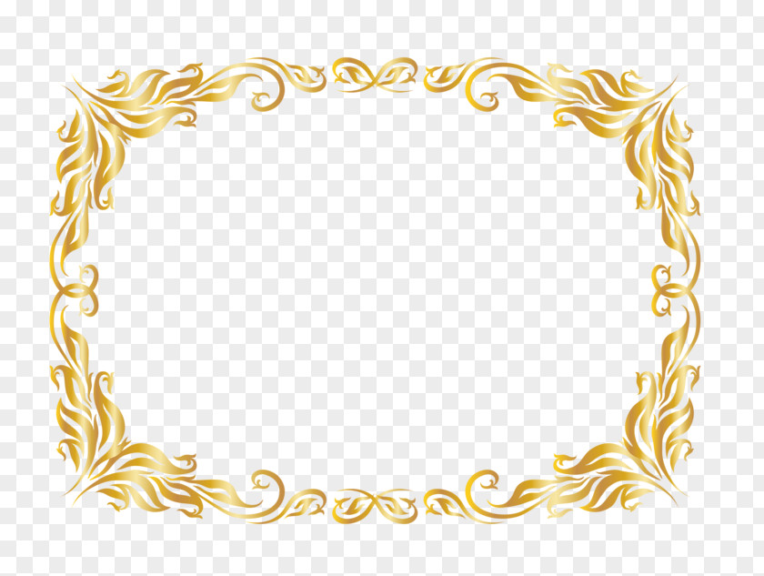 Gold Frame Picture Page Layout Tag PNG