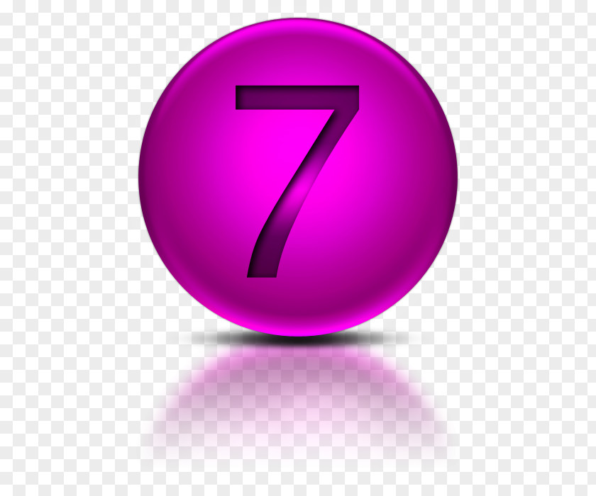 Free High Quality Number 7 Icon Alphanumeric Clip Art PNG