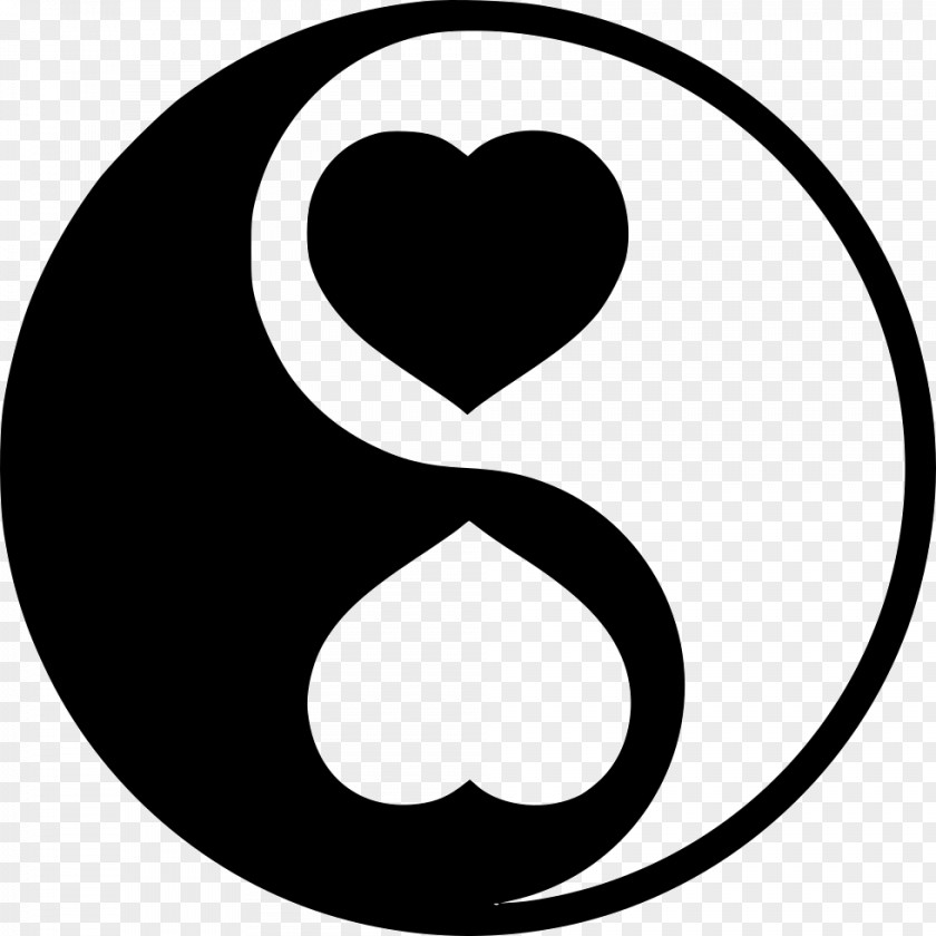 Love Chinese Yin And Yang Heart Symbol Valentine's Day PNG