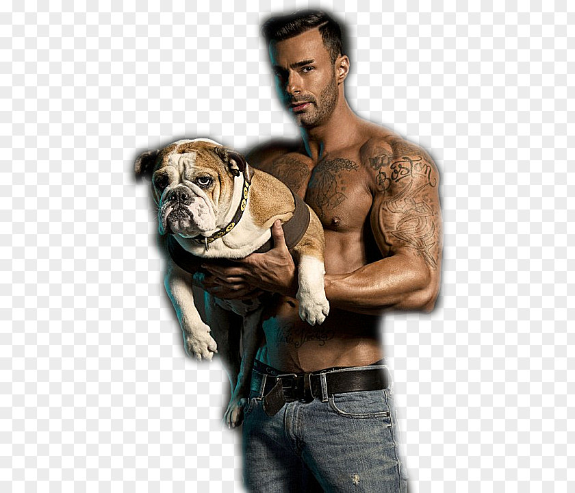 Man With Dog Mike Ruiz Breed Bulldog Pet Puppy PNG
