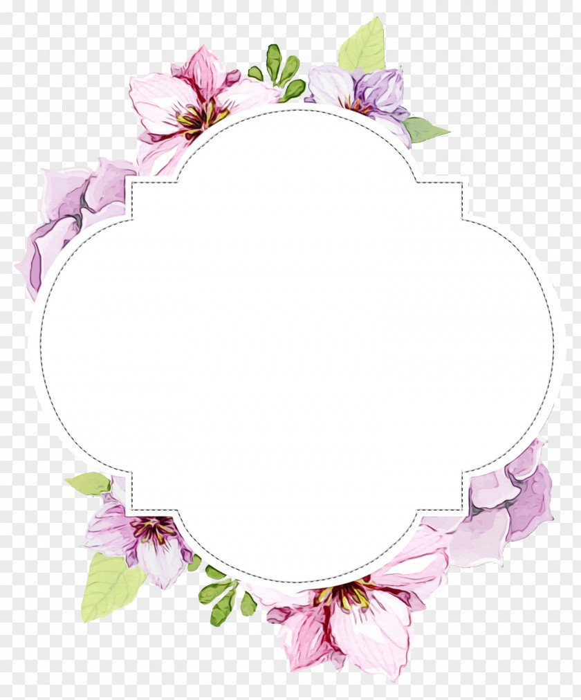 Picture Frame Petal Pink Background PNG