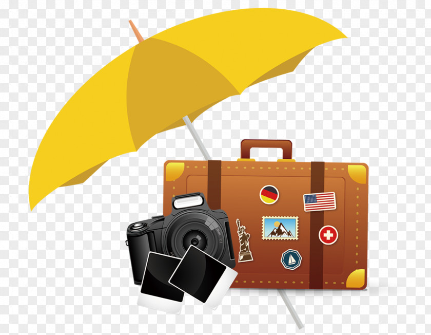 Travel Box And Camera Suitcase Baggage PNG