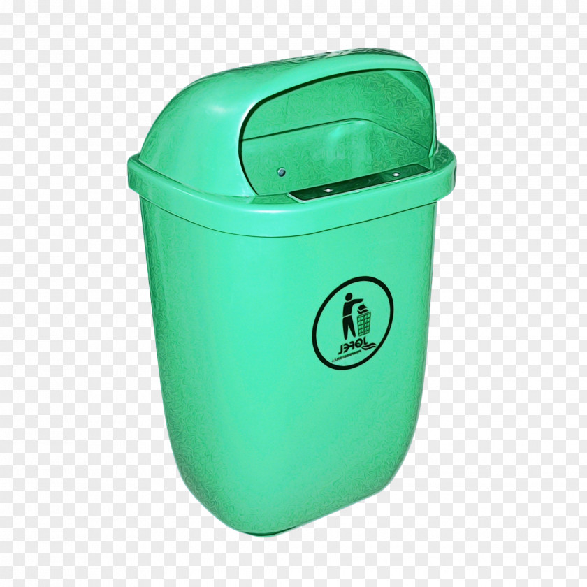 Waste Collector Recycling Green Lid Container Containment Plastic PNG