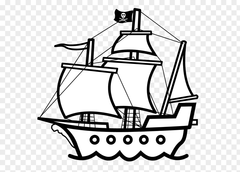 Caravel Ship Text Clip Art PNG