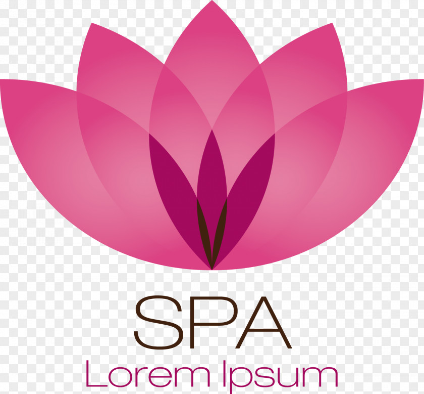 Decorative Spa Lotus Logo Massage Manicure Hand Pedicure PNG