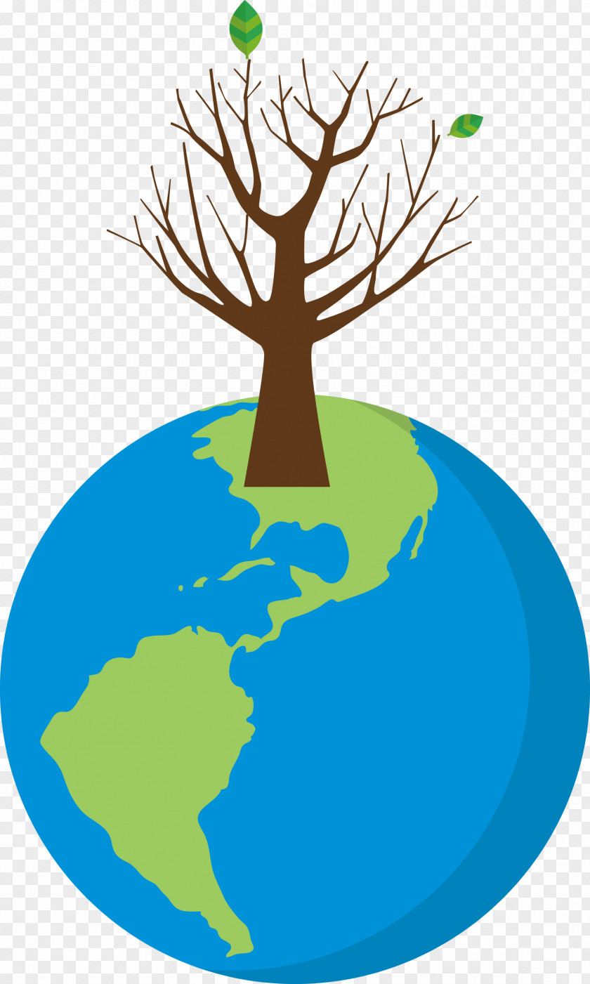 Earth Tree Go Green PNG