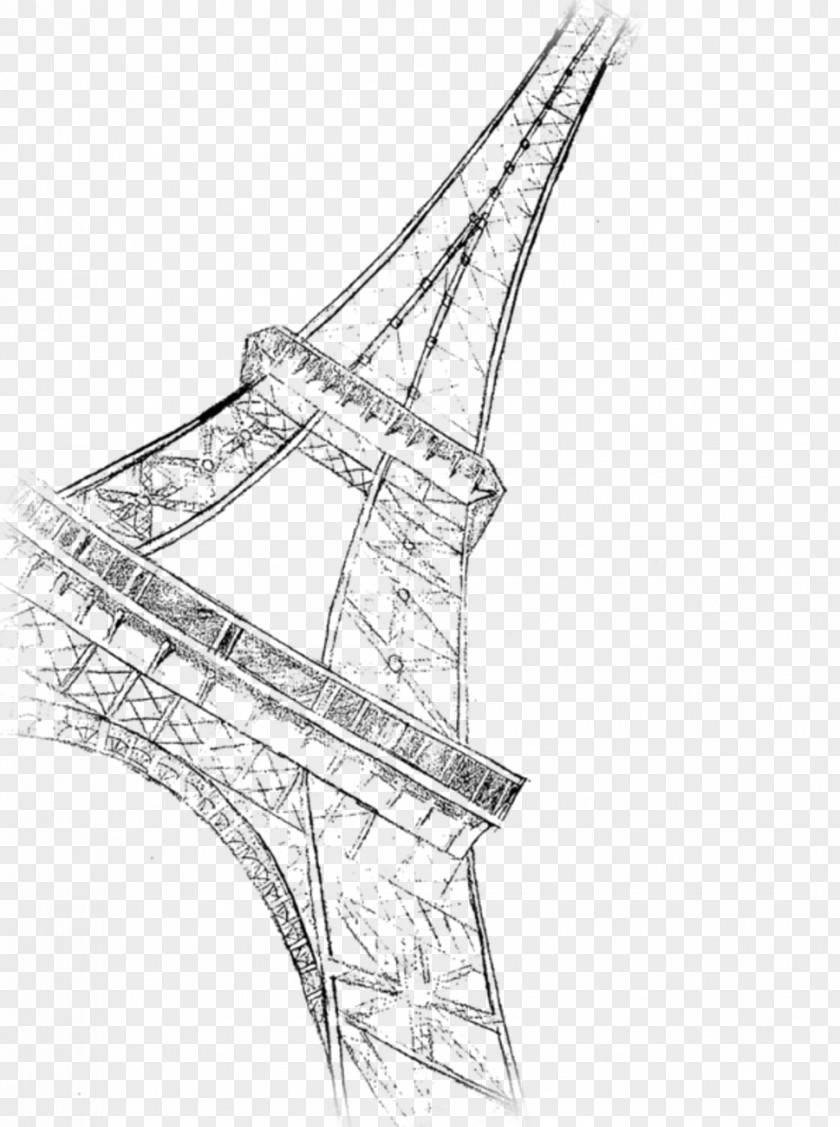 Eiffel Tower Drawing Painting Line Art Sketch PNG