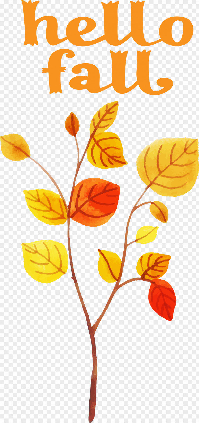 Hello Fall Fall Autumn PNG