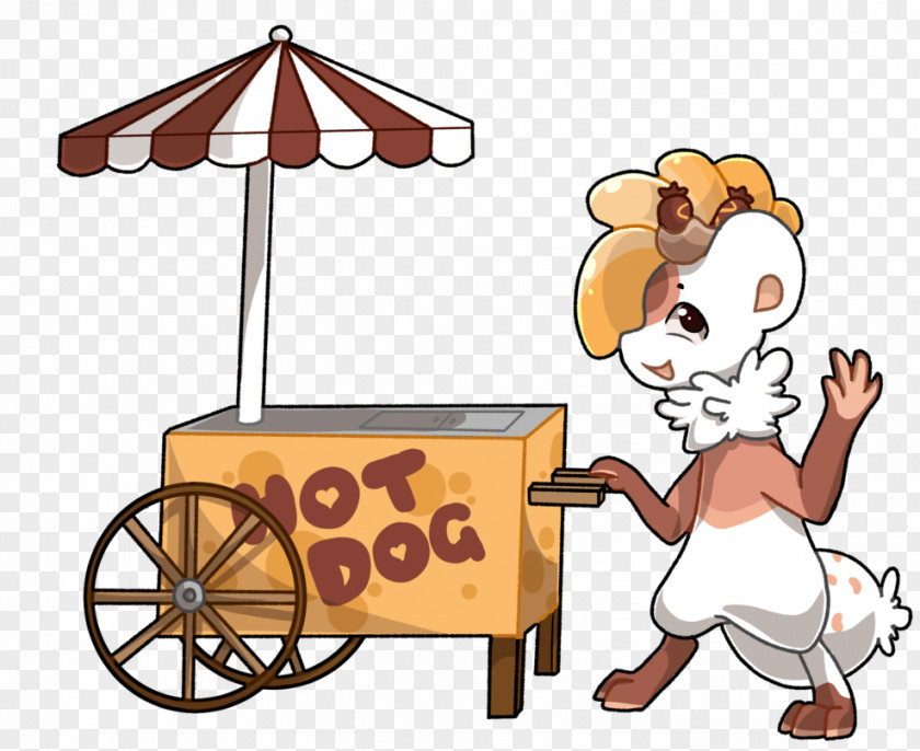 Hotdog Cart Human Behavior Food Cartoon Clip Art PNG