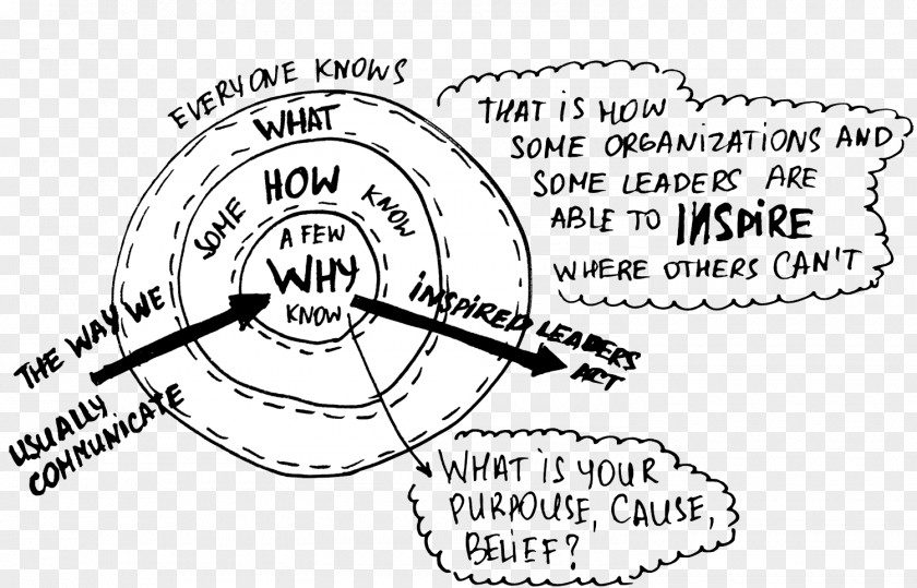 Start With Why Leadership Organization TED Drawing PNG