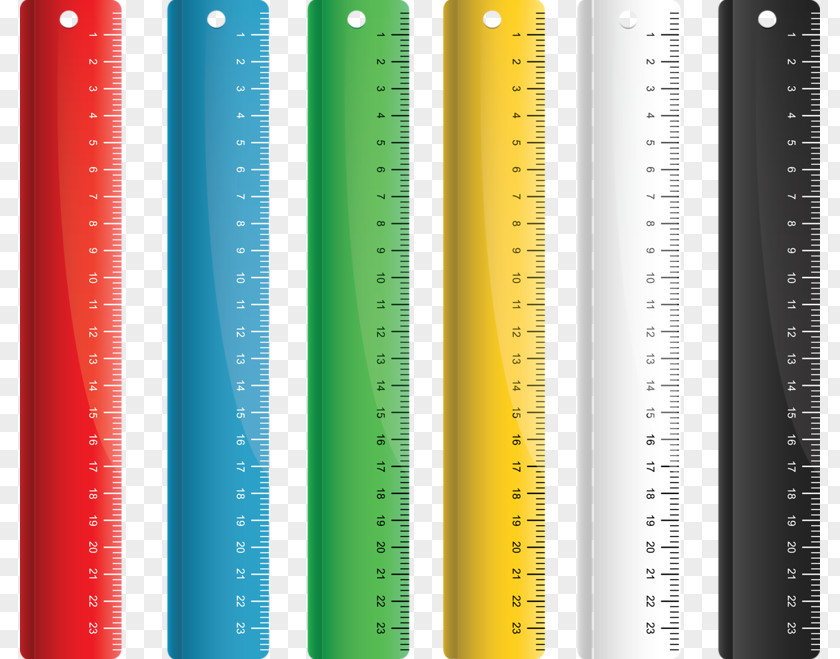 Different Colors Of The Scale Ruler Illustration PNG