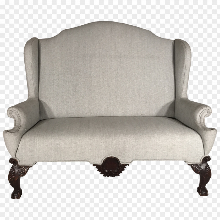 Mahogany Chair Loveseat Couch Armrest PNG