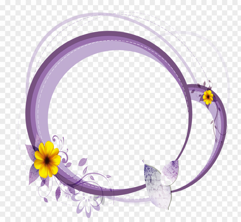 Purple Circle Border PNG