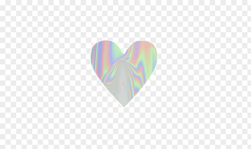 Hologram Turquoise Teal Heart PNG