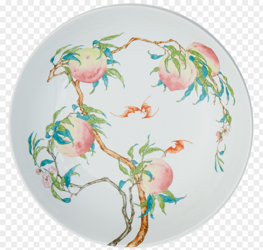 Bat China Art Mottahedeh & Company Porcelain Tableware 2018 Peach Bowl PNG