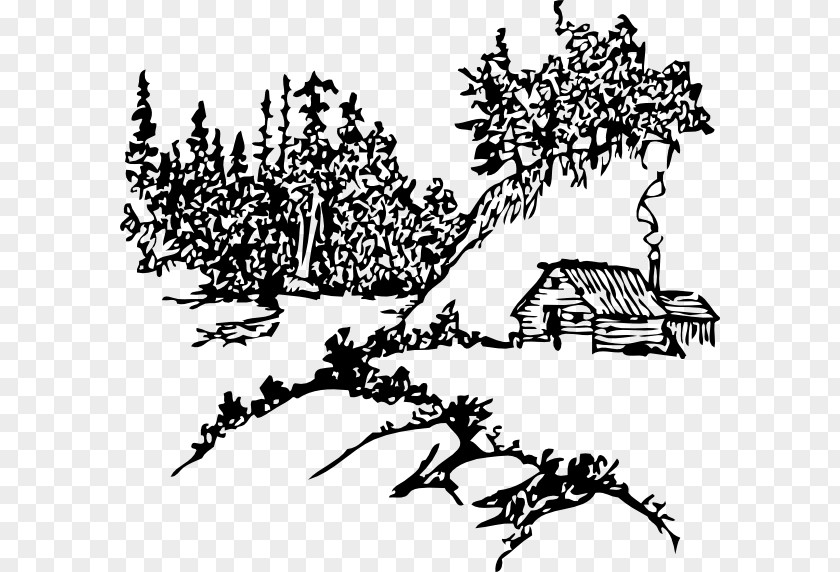 Cabin Log Cottage Drawing Clip Art PNG
