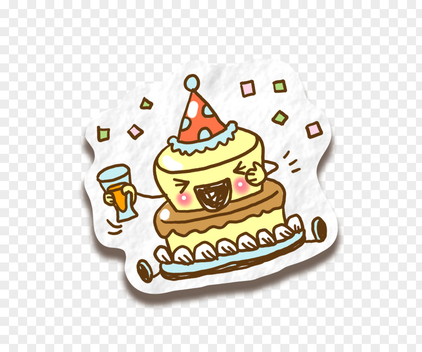 Cartoon Birthday Cake Tart Torte PNG