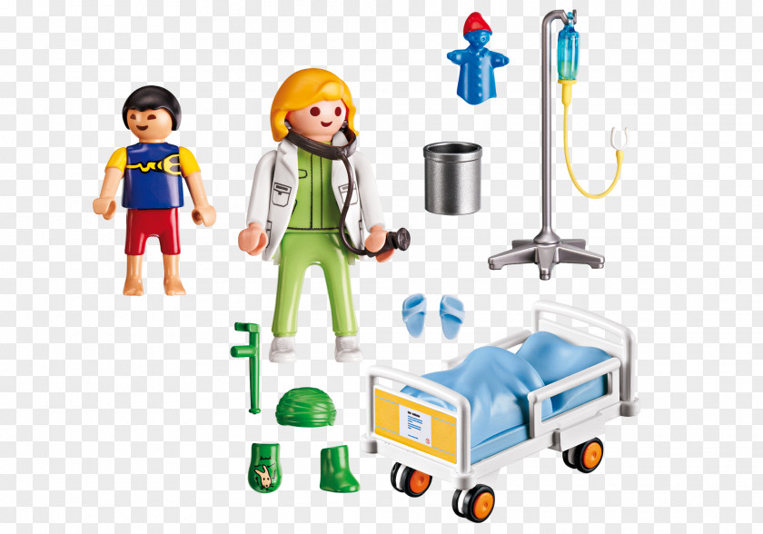 Child Playmobil 6657 City Life Furnished Children's Hospital Doctor With Toy PNG
