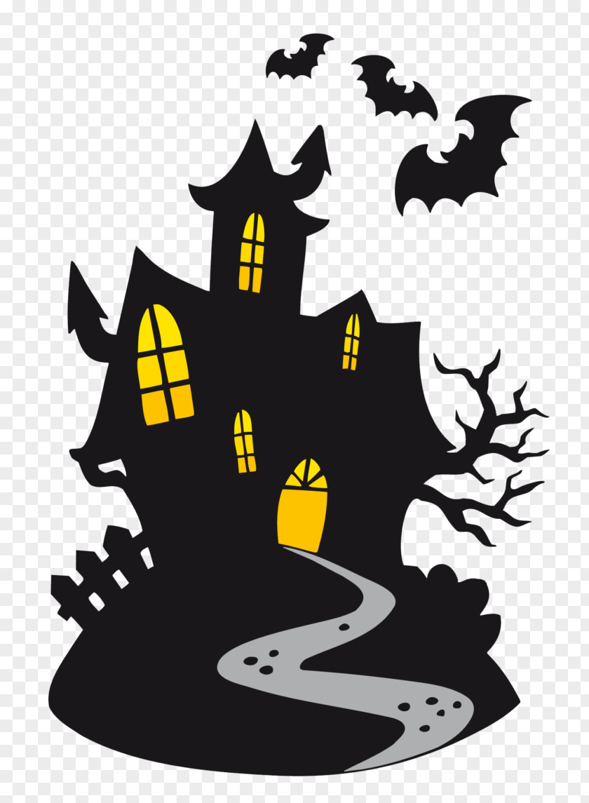 Halloween Haunted House Clip Art PNG