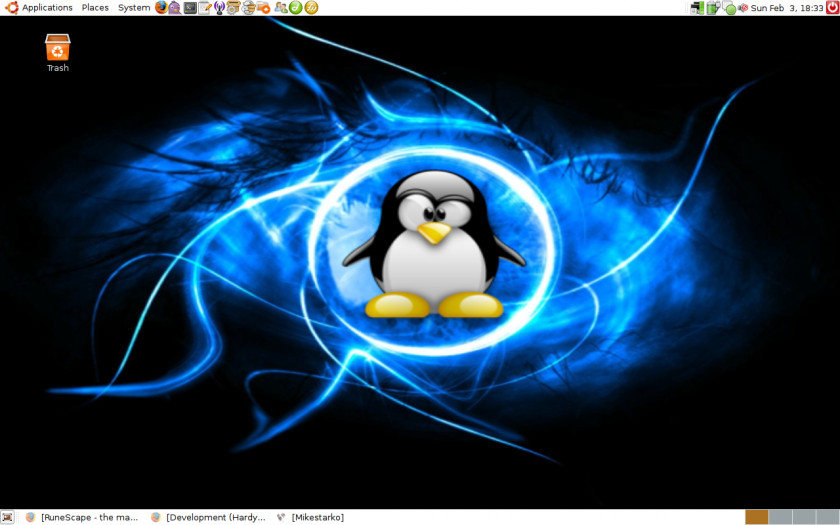 Linux Tux Racer Penguin Desktop Wallpaper PNG